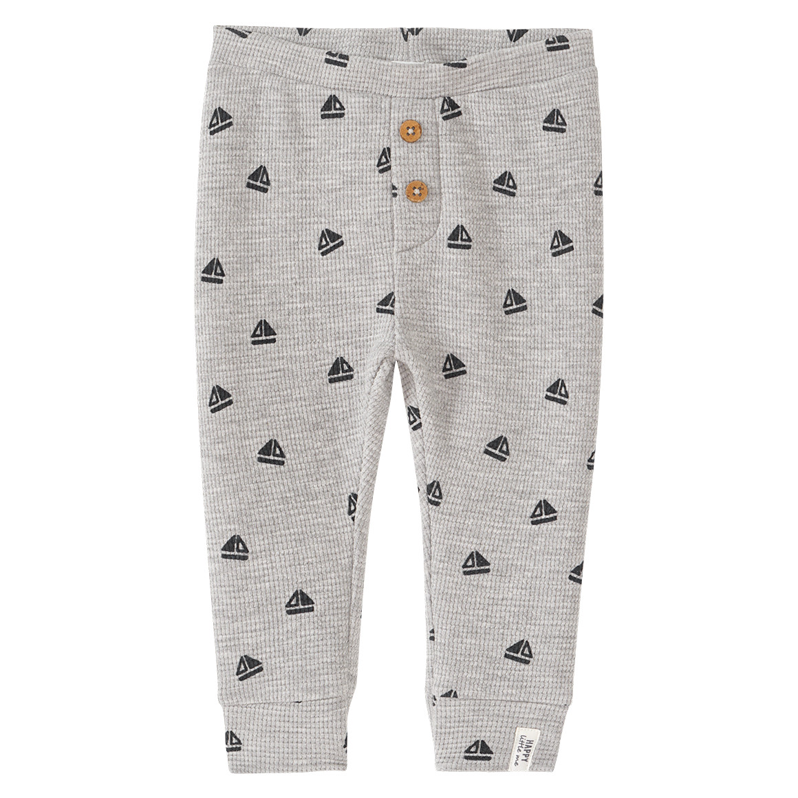 Topomini Baby Leggings aus Waffel-Piqué hellgrau