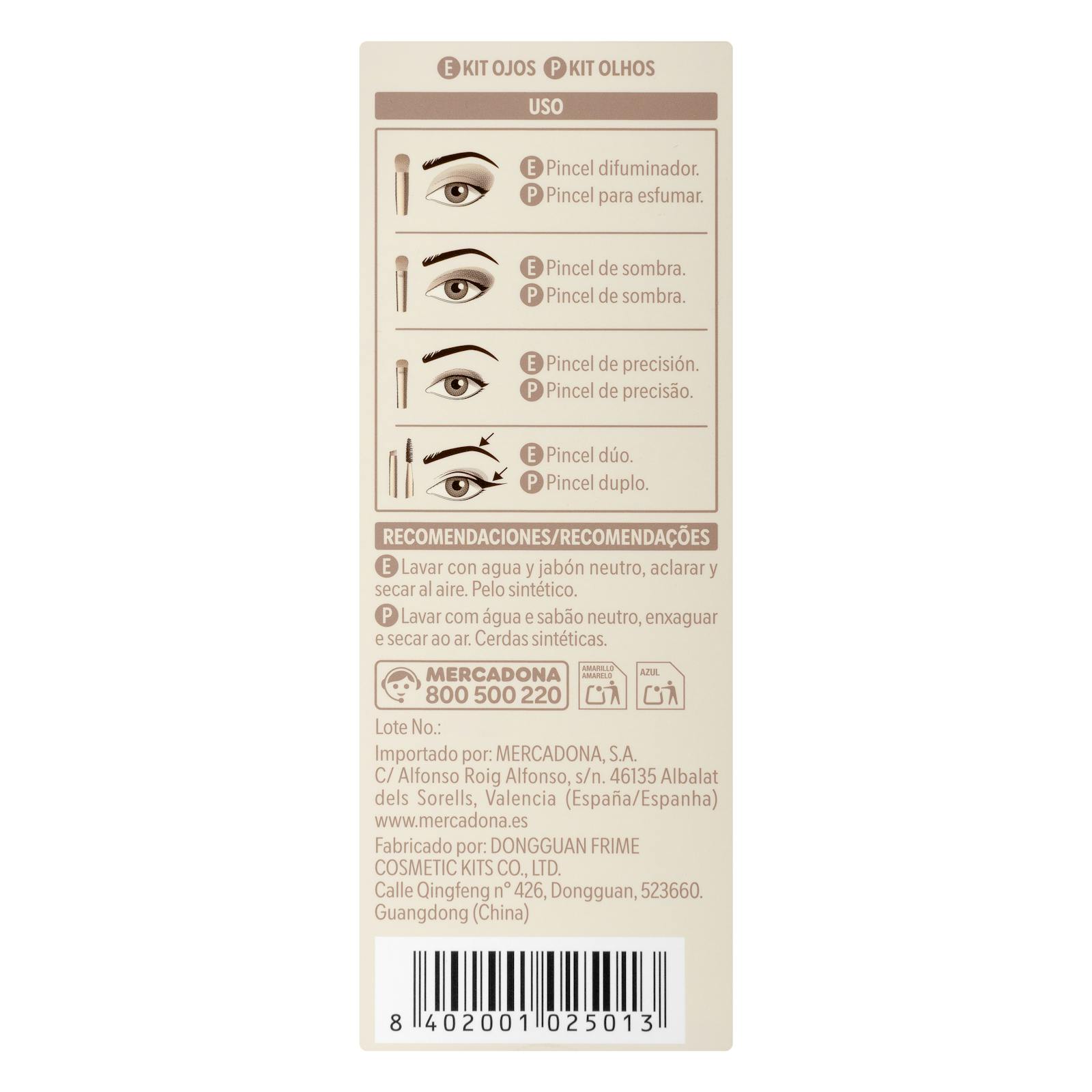 Kit de pinceaux pour les yeux nude Deliplus