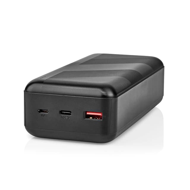 Nedis Powerbank | 30000 mAh | 1.5 / 2.0 / 3.0 A | Antal output: 2 | Output tilslutning: 1x USB-A / 1x USB-C™ | Input forbindels: 1x Micro USB / 1x USB-C™ | PD3.0 20W | Lithium-polymer