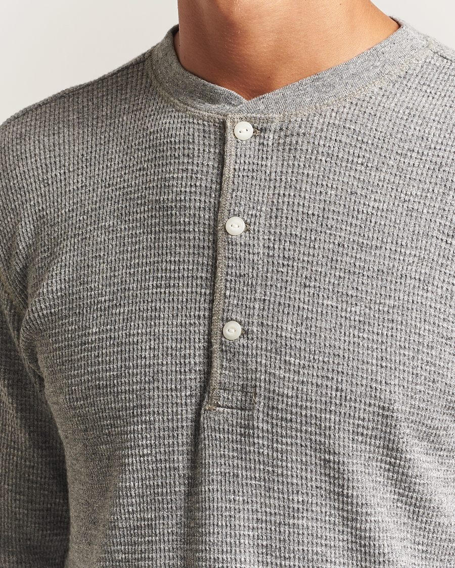RRL Long Sleeve Henley Grey
