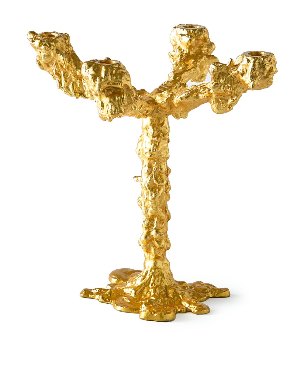 POLSPOTTEN  Drip lysestage, guld - 4-arme