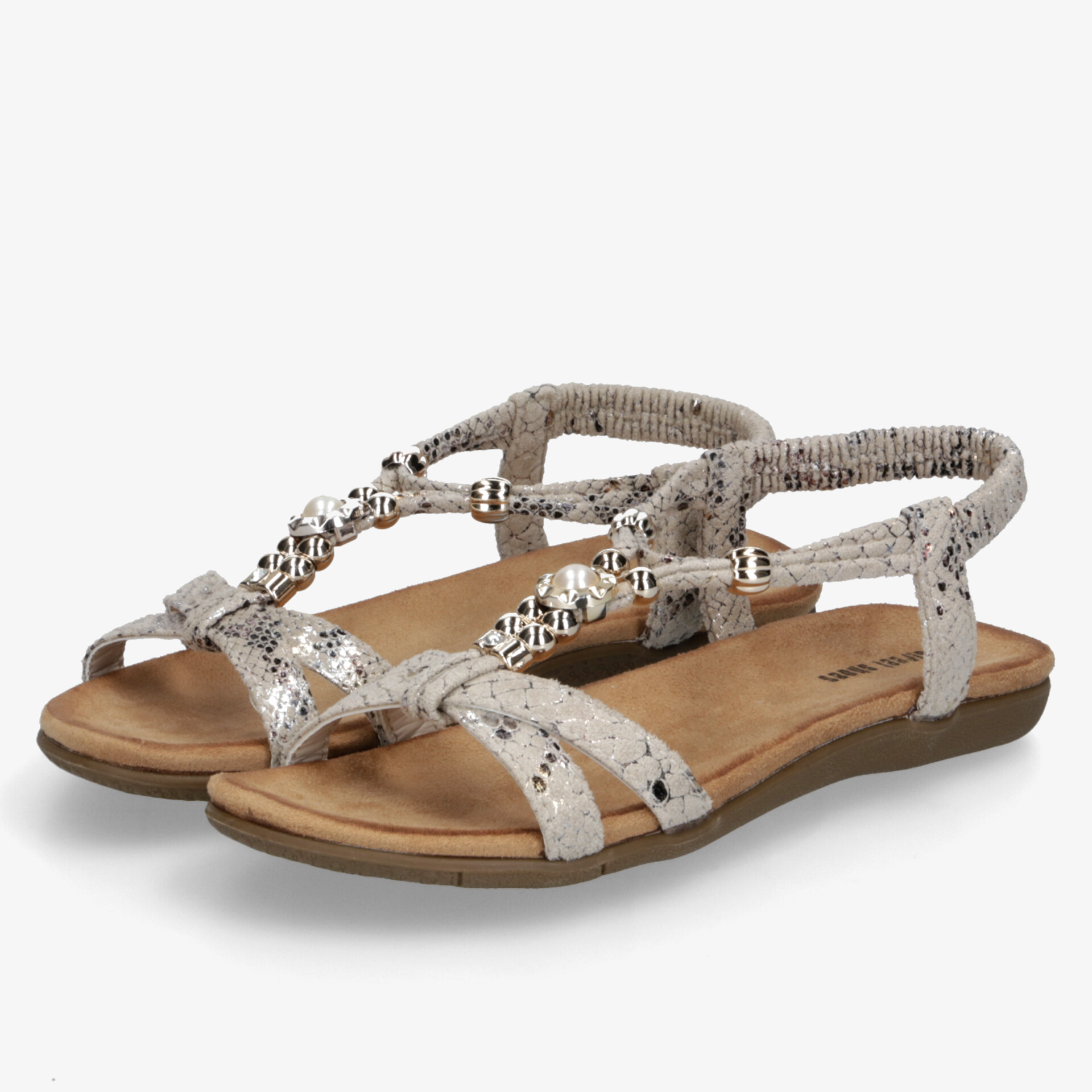 street shoes Damen Riemchensandalen beige