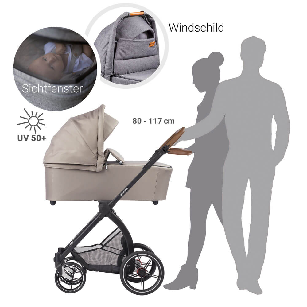 Kombi-Kinderwagen FX4 Soft  Life schwarz/tabak inkl. Babywanne 987987