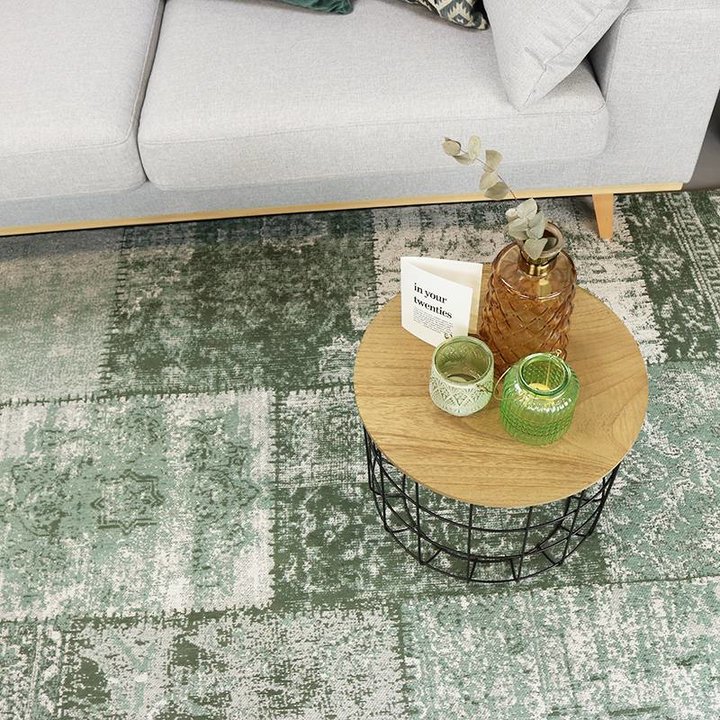 Patchwork vloerkleed - Dreams Groen | Vintage look