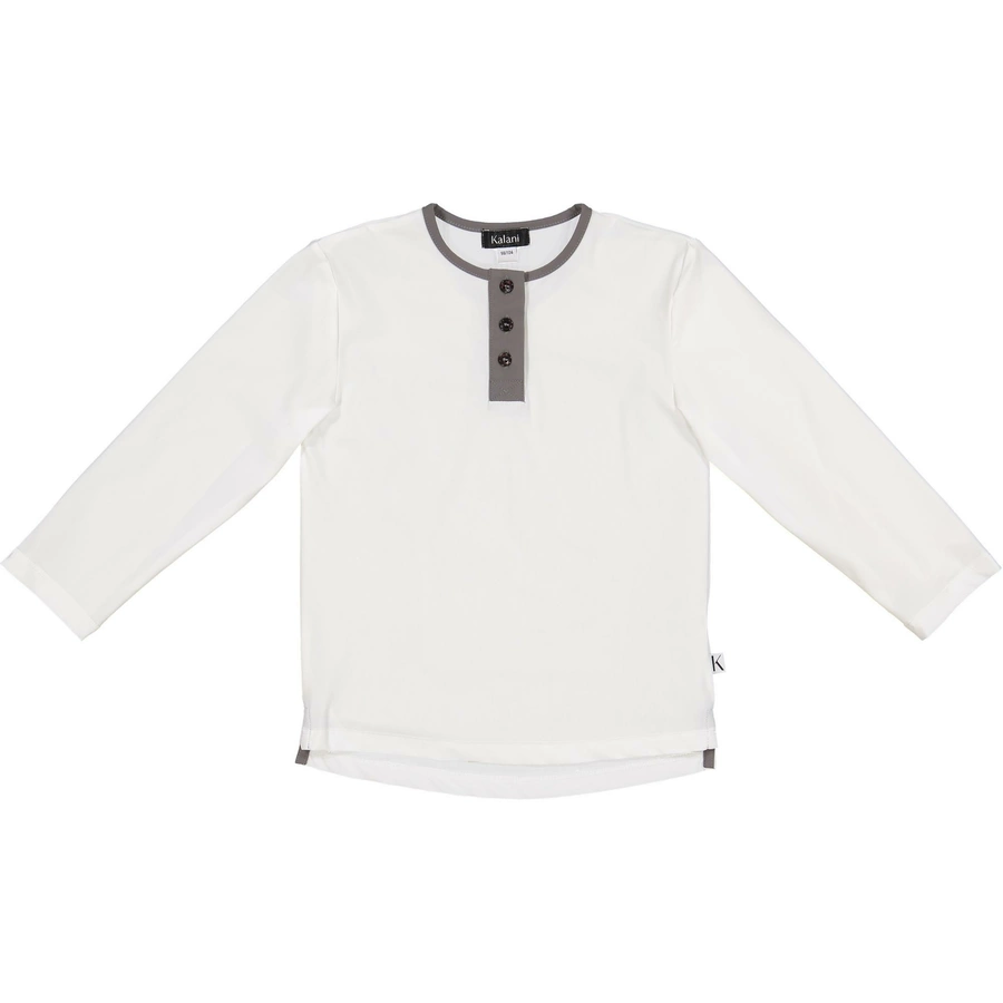 Kalani Sunwear Langarmshirt Kiwi White and grey