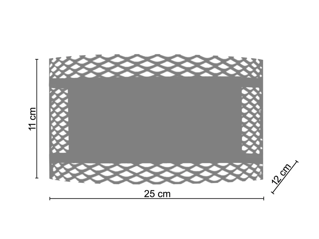 Applique acier marron 11 cm.