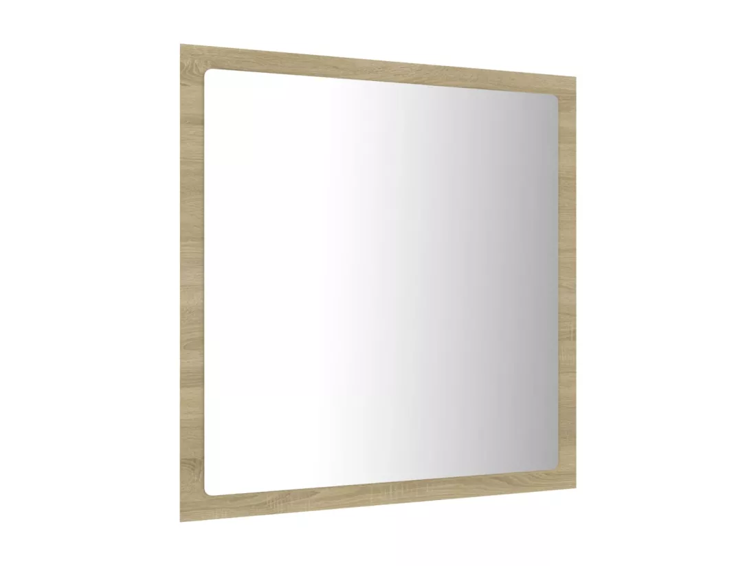 Miroir LED de salle de bain Chêne sonoma 40x8,5x37 cm Acrylique