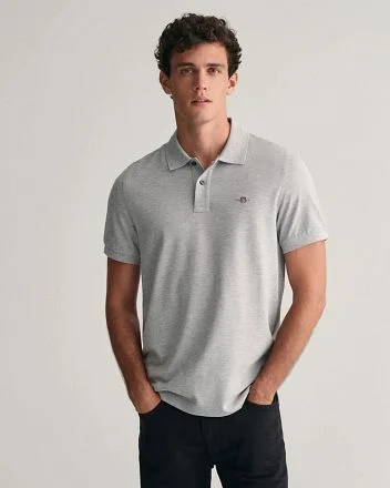 Gant Shield Piqué Poloshirt Grijs 2210-93 kopen