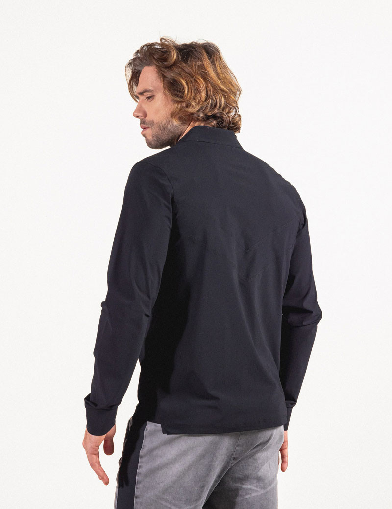 HBT BASICS | BILLY CHEMISE ZIPPÉE NOIR