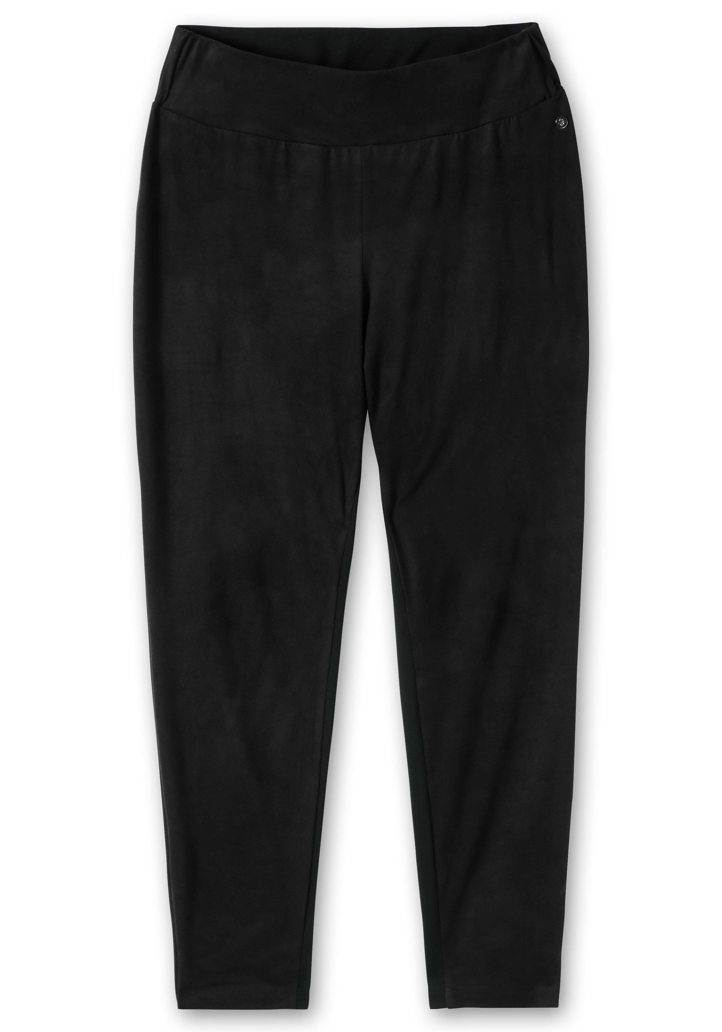 Leggings in Velourslederoptik vorn