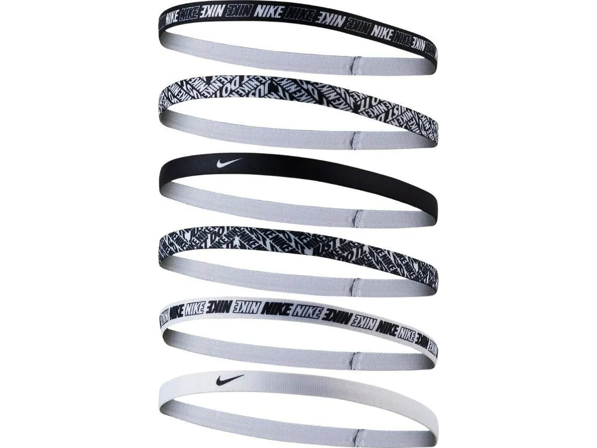 Nike trykte pandebånd 6 stk. hvid sort (N.000.2545.176)