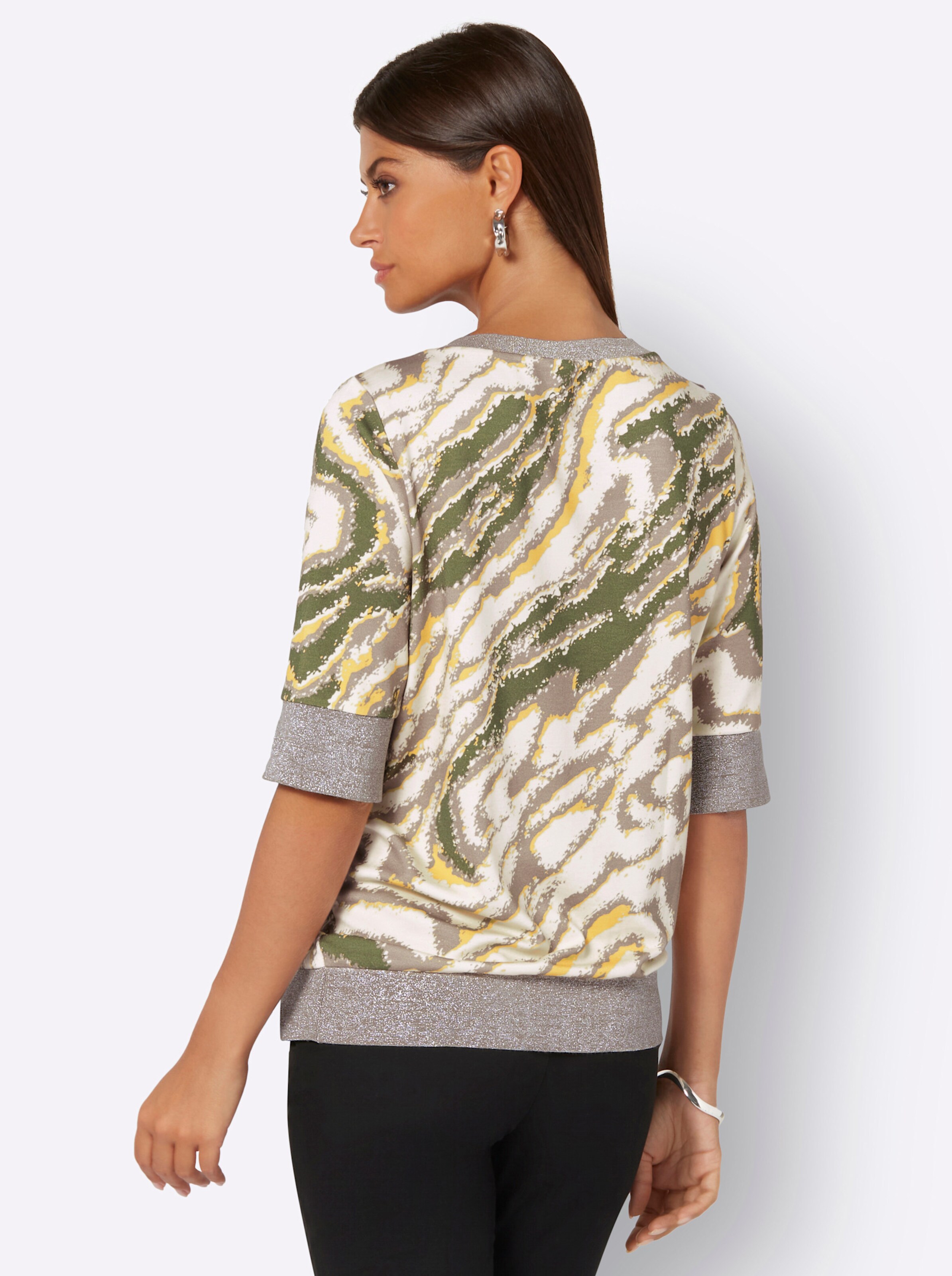 Shirt in champagner-schlamm-bedruckt