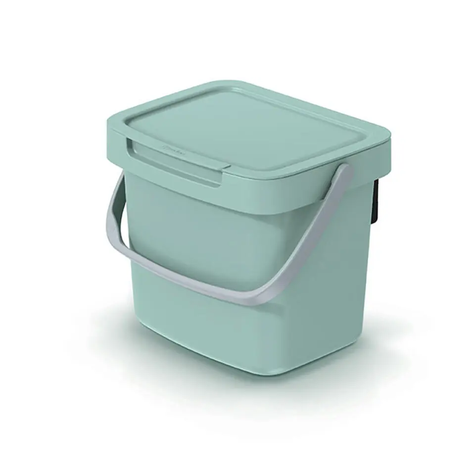 Keden GFT aanrecht afvalbak - mintgroen - 3L - 19 x 17 x 15 cm