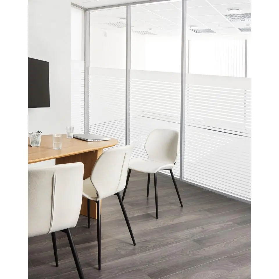 HOLLAND - Vergaderstoel set van 2 - Lichtbeige - Polyester
