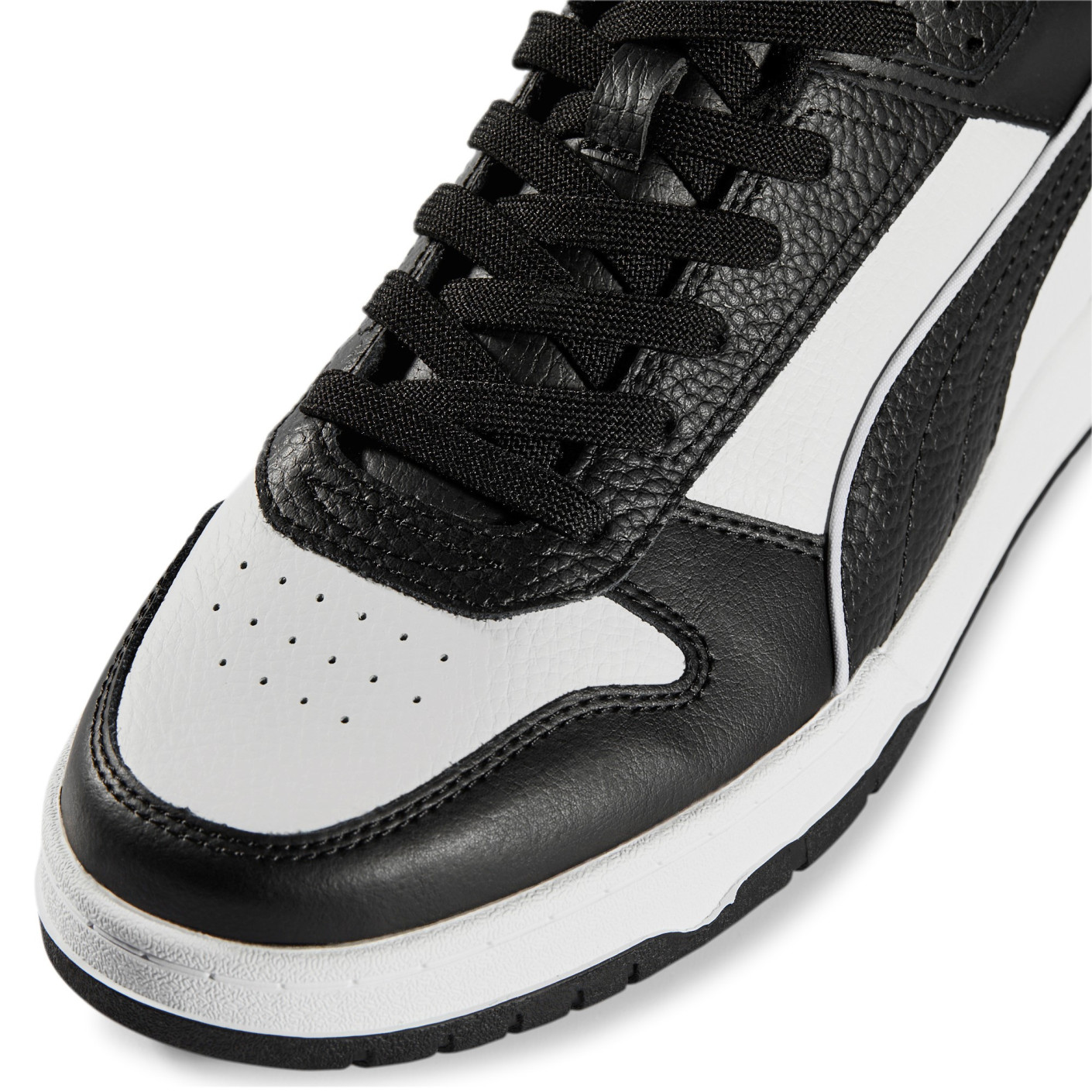 PUMA Rebound Game Low Sneakers Zwart Wit Goud