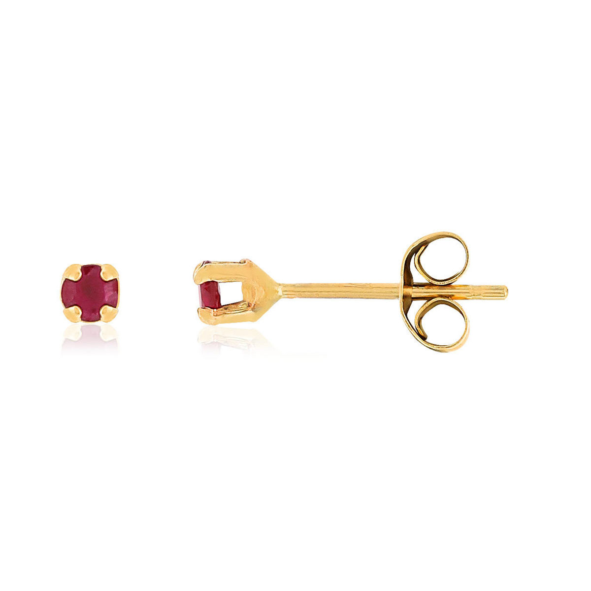 Boucles d'oreilles or jaune 750 rubis