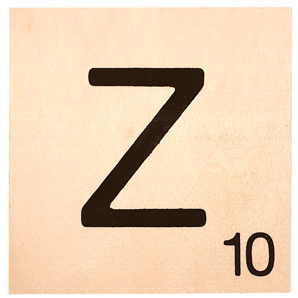 Lettre Z bois à décorer 10x10cm