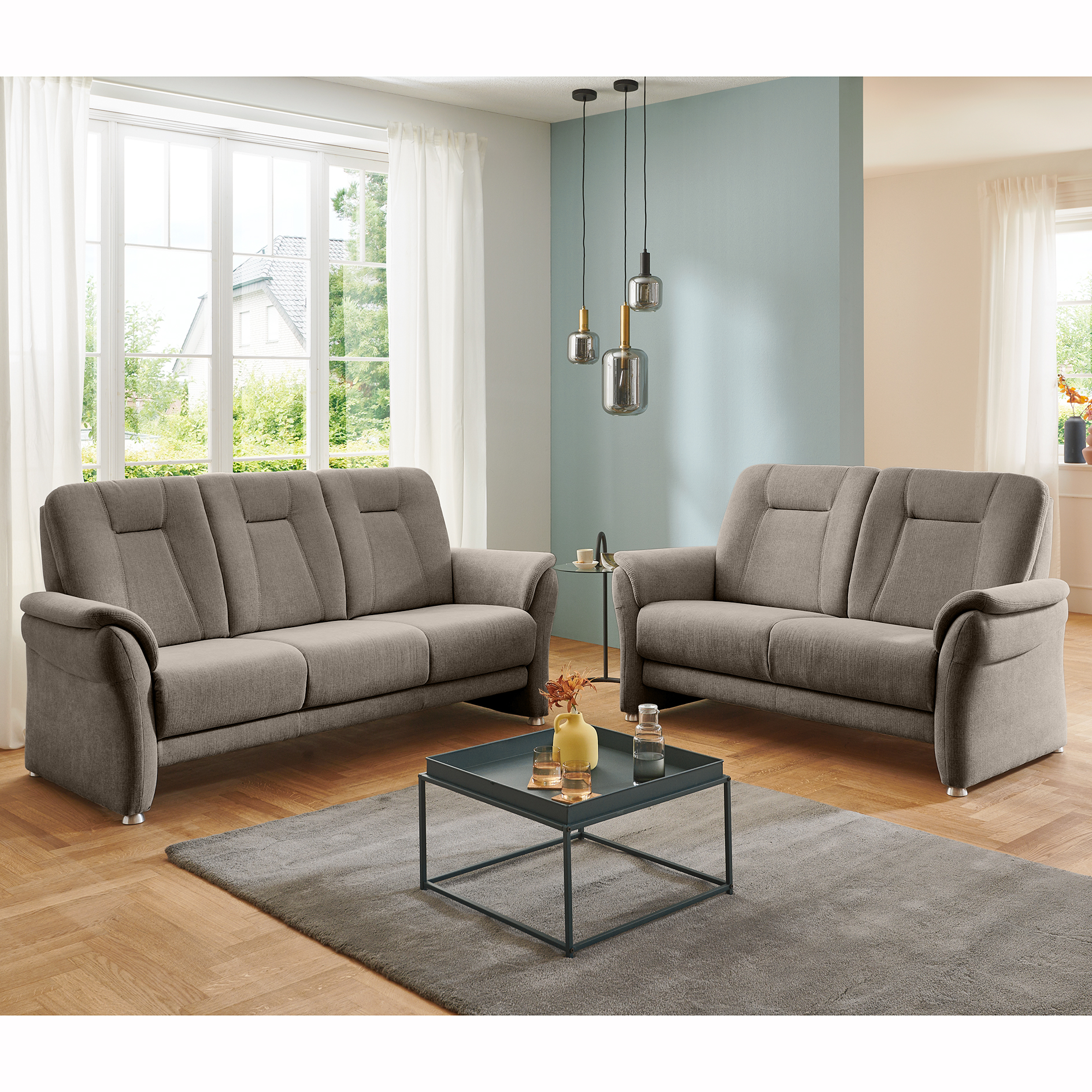 polsterpower 2,5-Sitzer-Sofa - mandel - Basismodell