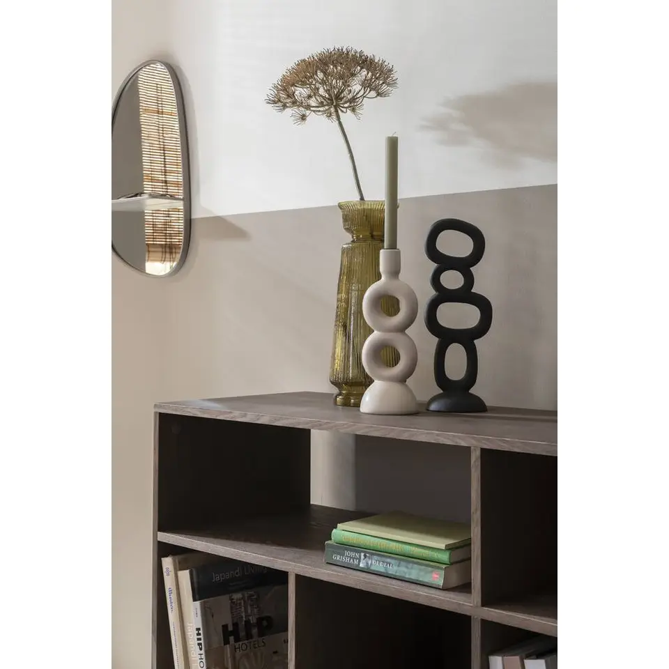 Kandelaar Lumen - off-white - keramiek -27,5x9,5x9,5 cm
