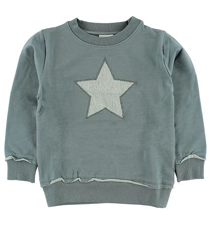 En Fant Sweatshirt - Støvet  Grøn m. Stjerne