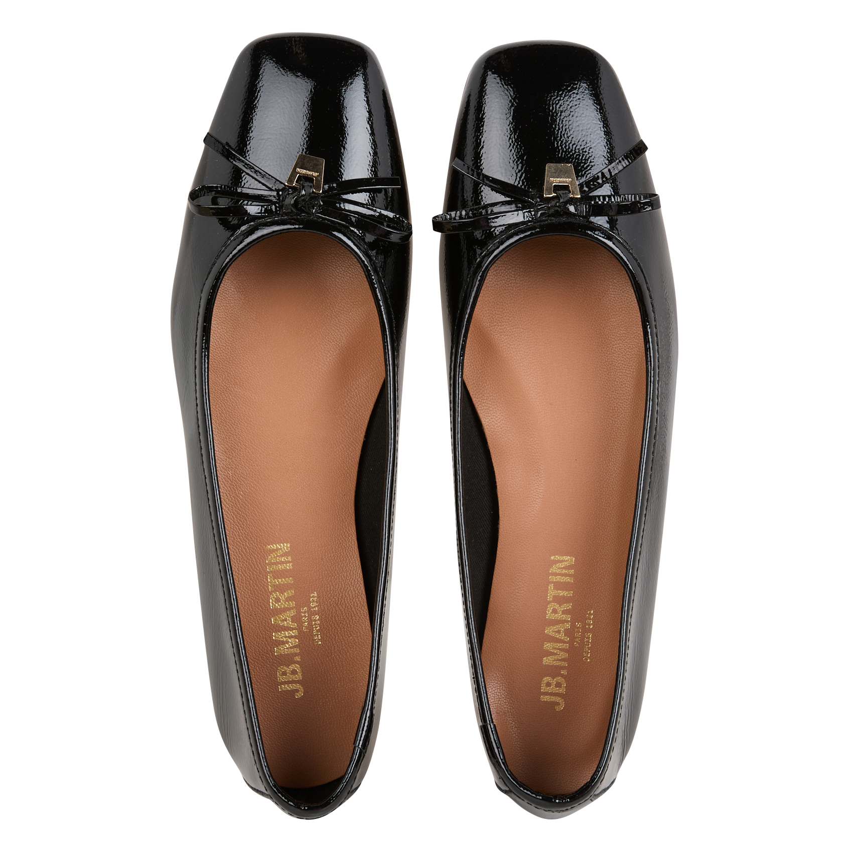 VIRTUOSE - Ballerines en cuir vernis | Noir