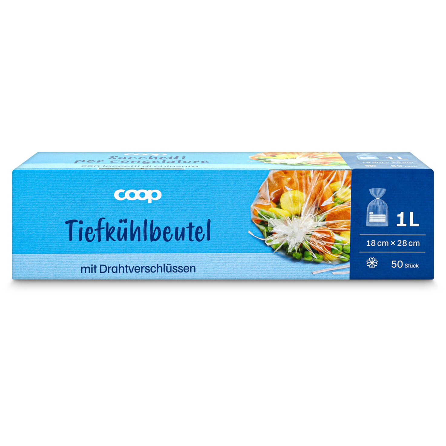 Tiefkühlbeutel mit Drahtverschlüssen 1L 50 Stück