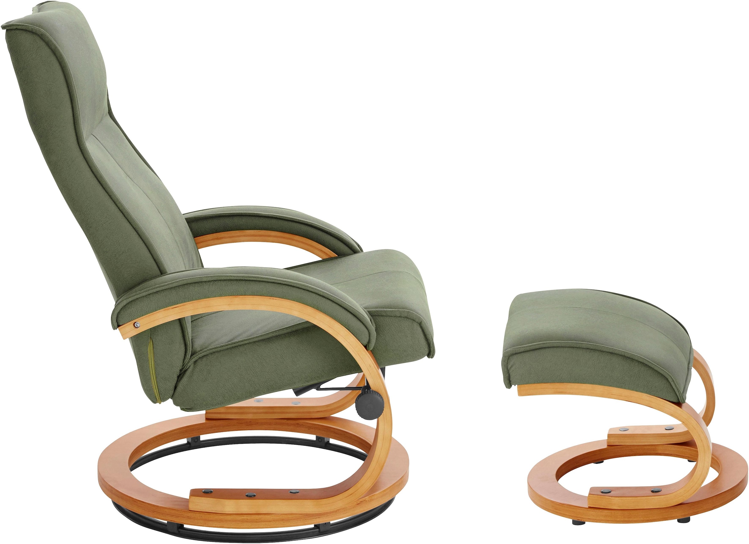 Home affaire Relaxsessel »Lille, TV-Sessel, Sessel mit Hocker, Wohnzimmer,« Schlaffunktion, Luxus-Microfaser Bezug und Holzgestell, Sitzhöhe 46 cm