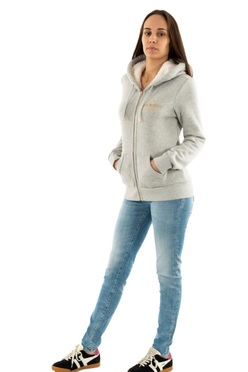 Sweat superdry luxe metallic logo 1wy pumice stone beige marl