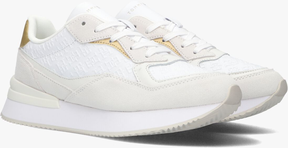 TOMMY HILFIGER witte tommy hilfiger lage sneakers lux monogram runner