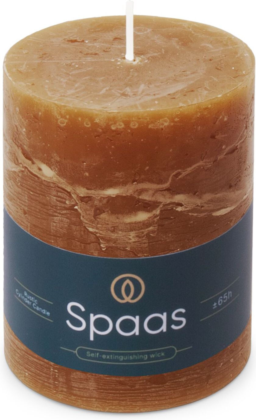 Spaas stompkaars Essential collection bruin 65 uur D 8 H 11 cm