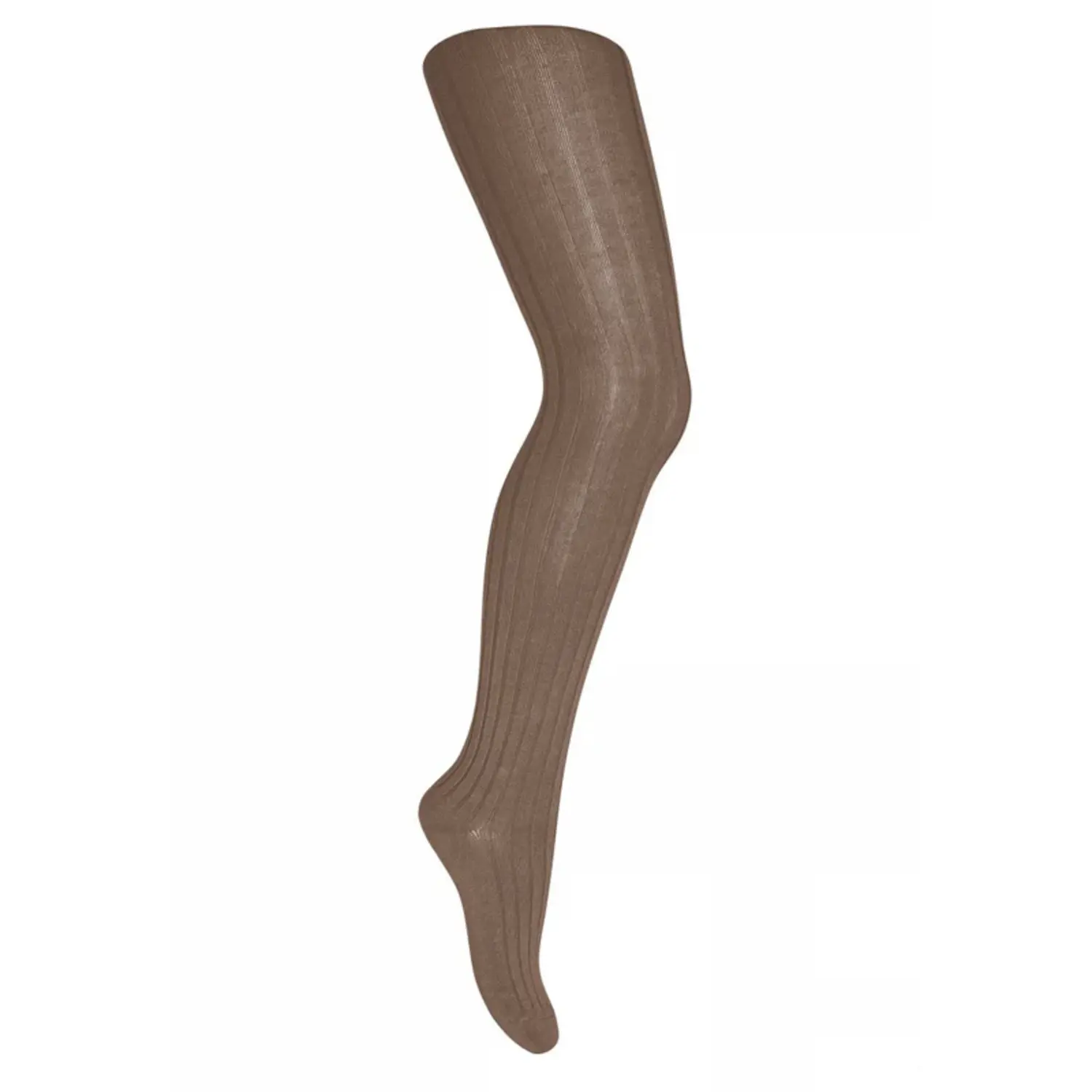 MP Denmark | Cotton rib tights | Brown Sienna