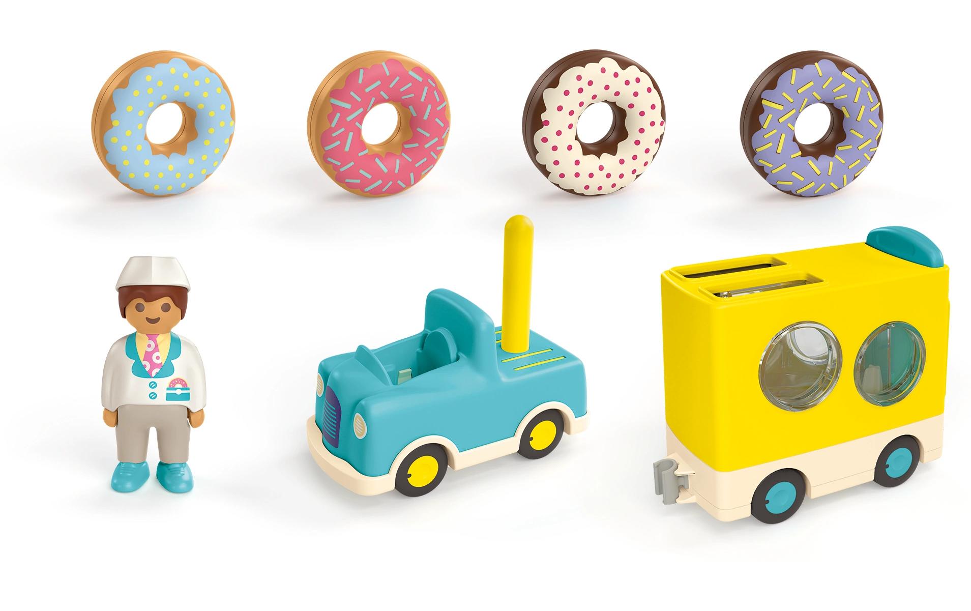 Junior Verrückter Donut Truck 71702Figuren-Set für Kinder mit Stapel- und Sortierfunktion