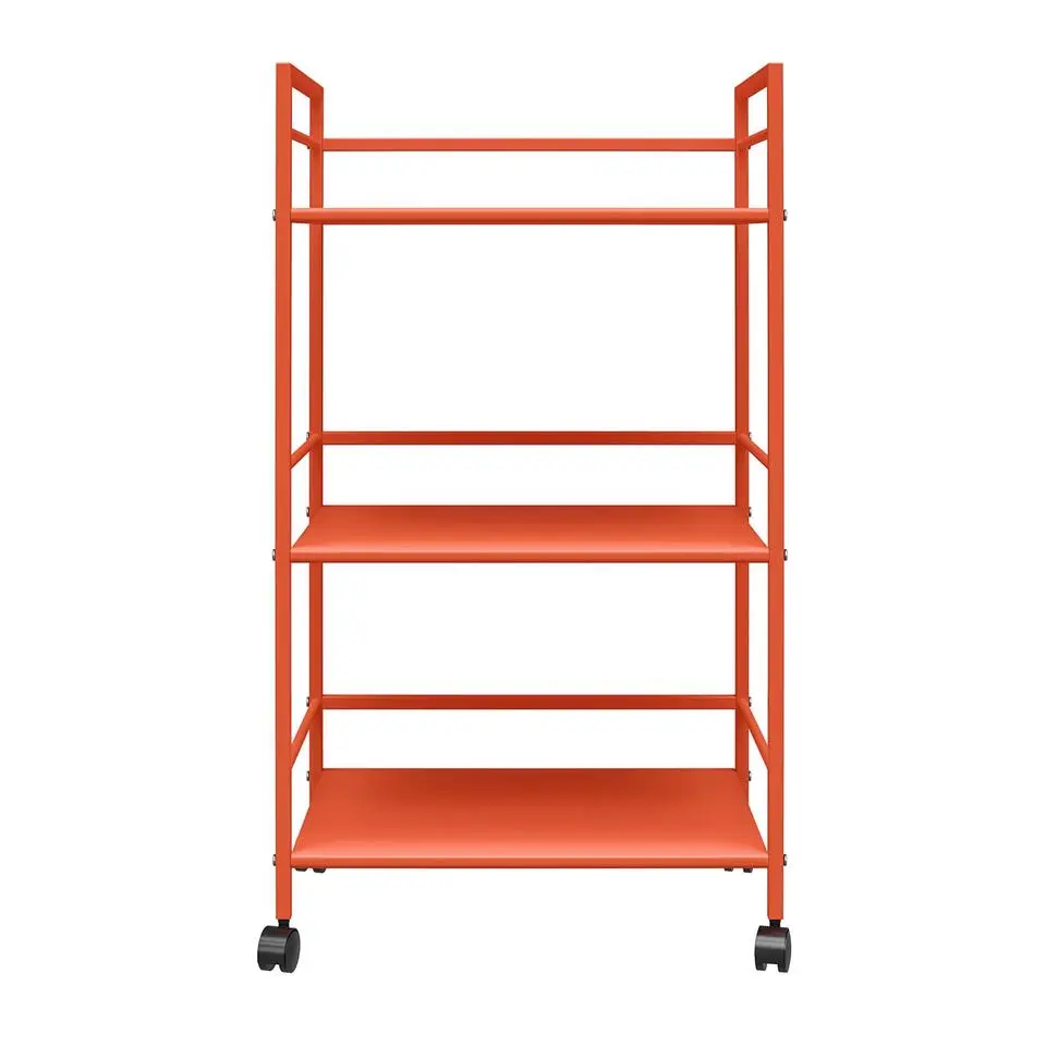 Cache - Metalen rolwagen oranje