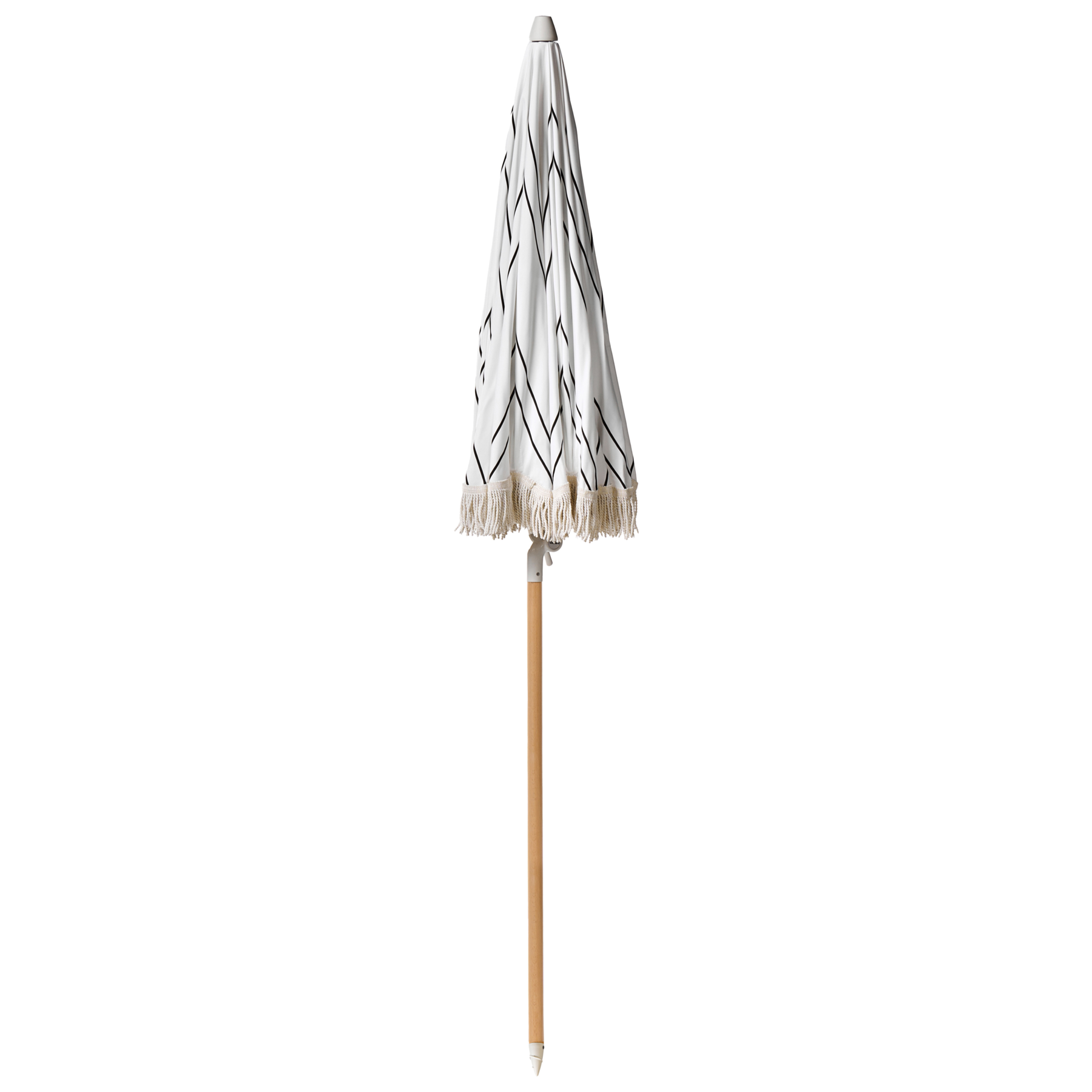 Beliani - MONDELLO - Tuinparasol - Zwart|Wit - Polyester
