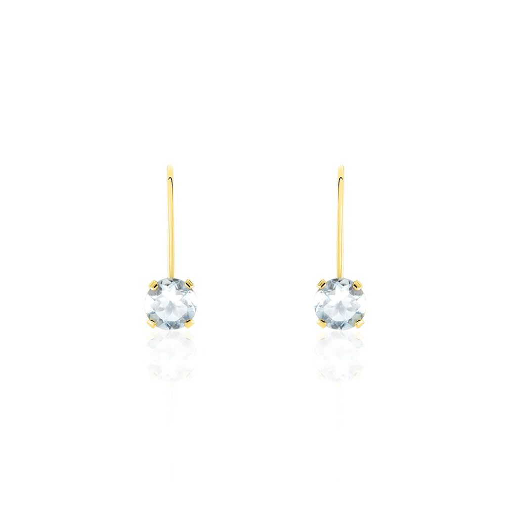 Boucles D'oreilles Pendantes Or Jaune Zoe Topaze