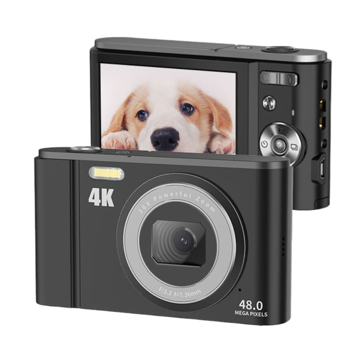 Digitalkamera 48MP 16x Zoom 4K Video Sort