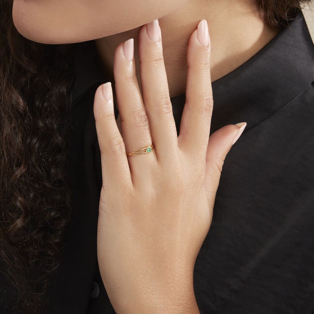 Bague Alisha Or Jaune Emeraude