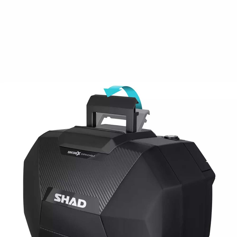 Shad - Valise latérale SH38X + Capot Carbone Noir / Carbone
