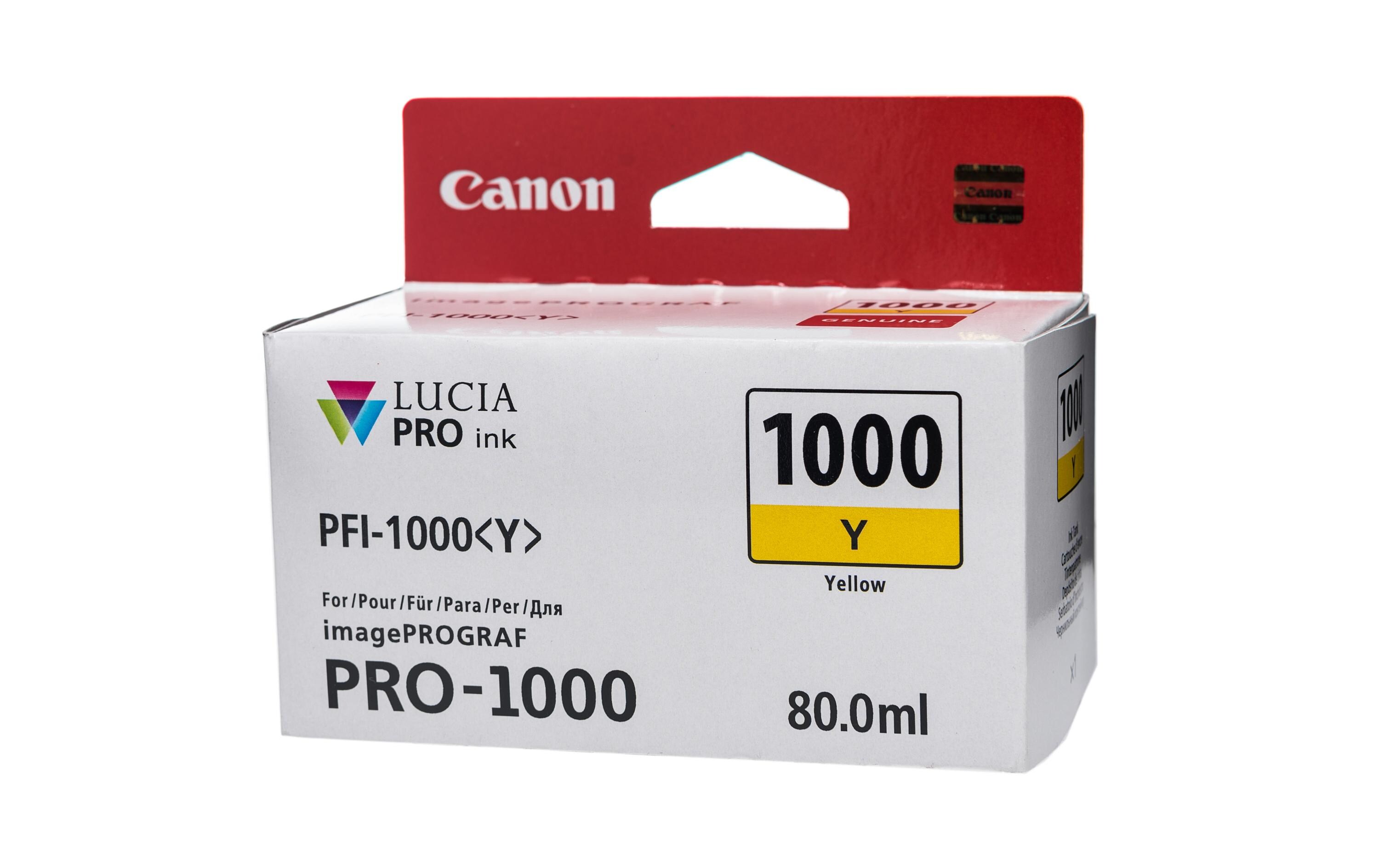 Tinte PFI-1000Y / 0549C001 YellowTinte, Yellow