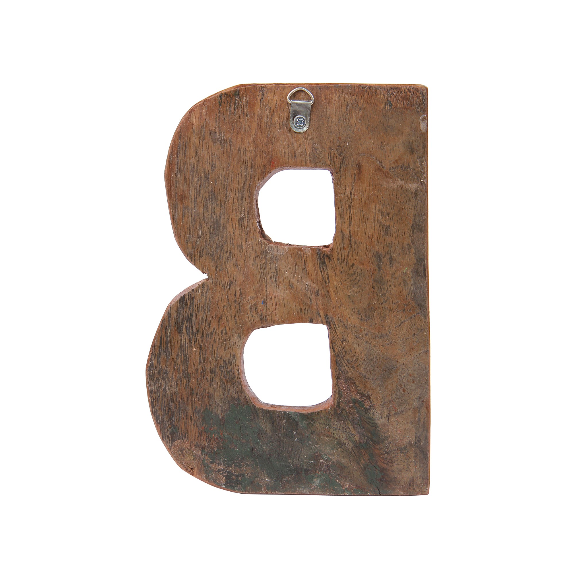Holzbuchstabe 'B', mehrfarbig, T 2,5 cm, B 13 cm, H 19 cm von fischer's lagerhaus