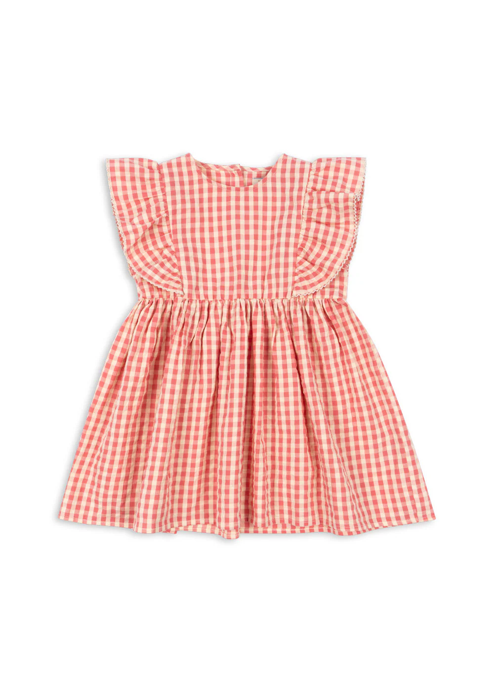 Kim kjole - flamingo plume check - 12M