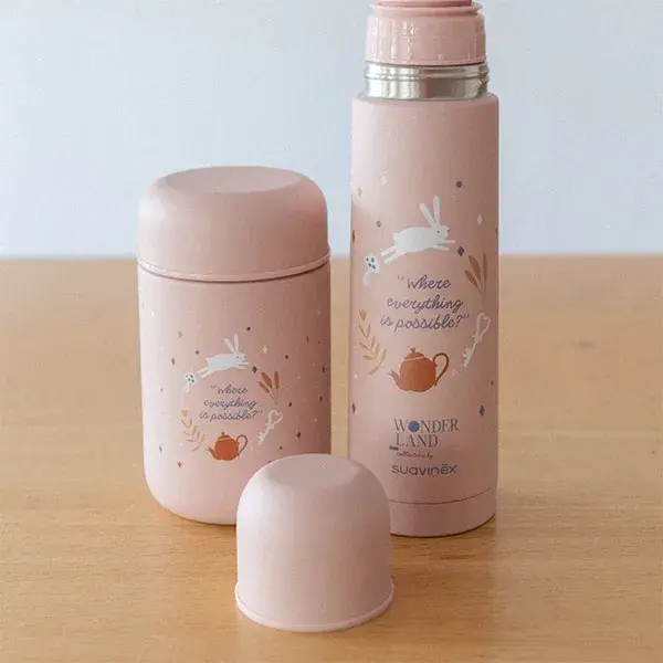 Suavinex, Wonderland, Bouteille Isotherme - Wonderland Rose - 500ml