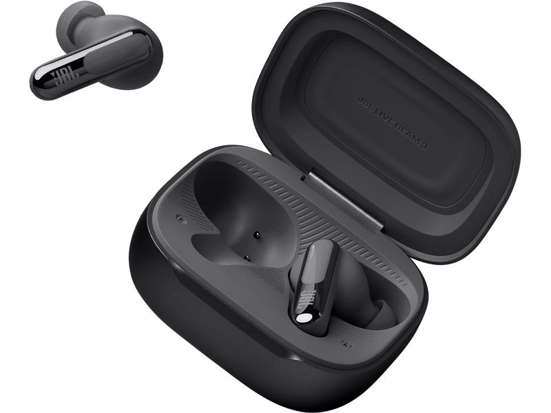 JBL Wireless In-Ear-Kopfhörer Live Beam 3 Schwarz Kabellose Noise-Cancelling-Kopfhörer mit Smart Charging Case