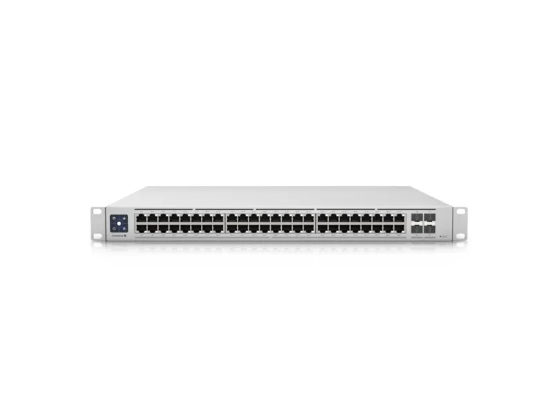 Ubiquiti UniFi Switch USW-Enterprise-48-PoE - Switch - L3 - Administreret - 48 x 100/1000/2.5G (PoE )   4 x 1 Gigabit / 10 Gigabit SFP  (uplink) - monterbar på stativ - PoE  (720 W)