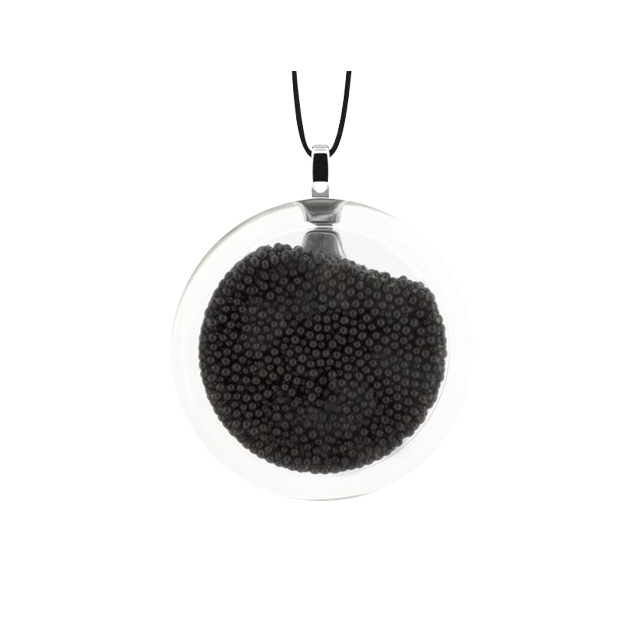Pendentif en verre soufflé - Cachou Medium Billes