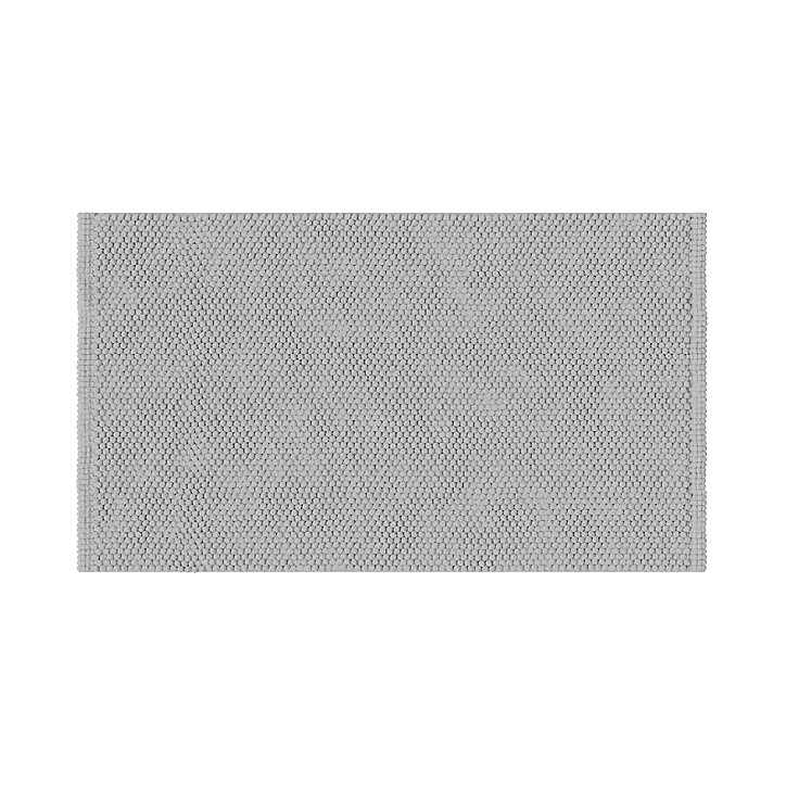 Tapis de bain rectangulaire GoodHome Elland coloris gris nuage en coton et polyester L.120 x l.70 cm