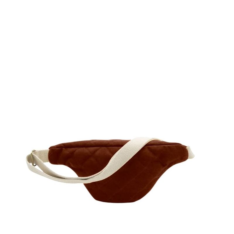 Sac banane matelassé Olivia 32 cm Chocolat