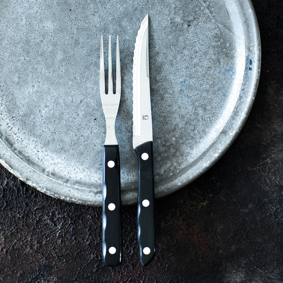 Old Farmer Black Grillbestikk 6+6