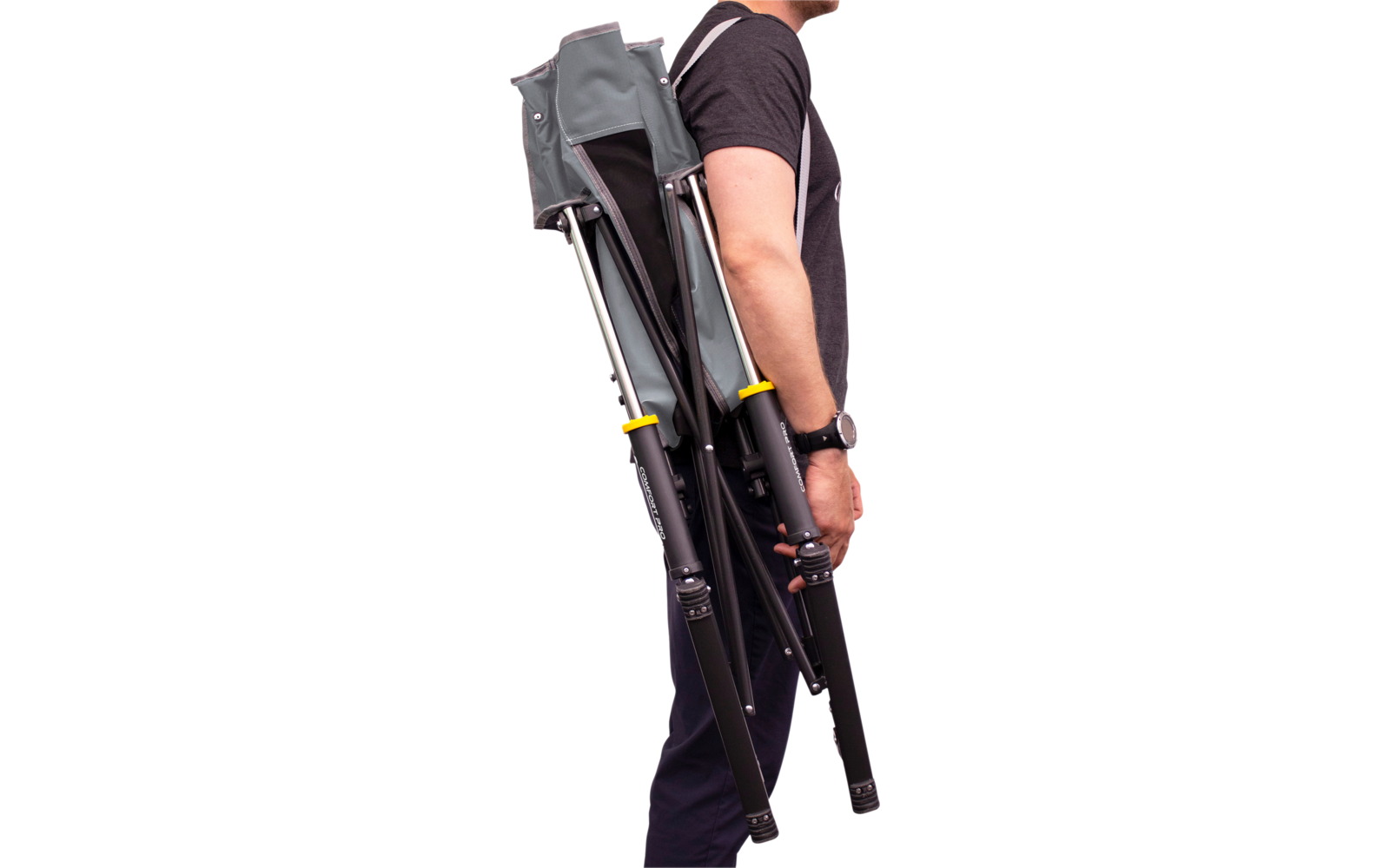 GCI Comfort Pro Rocker faltbarer Campingstuhl mit Schaukelfunktion Mercury Gray