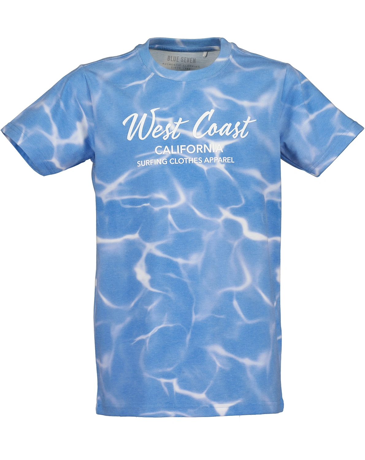 T-Shirt WEST COAST in cyan